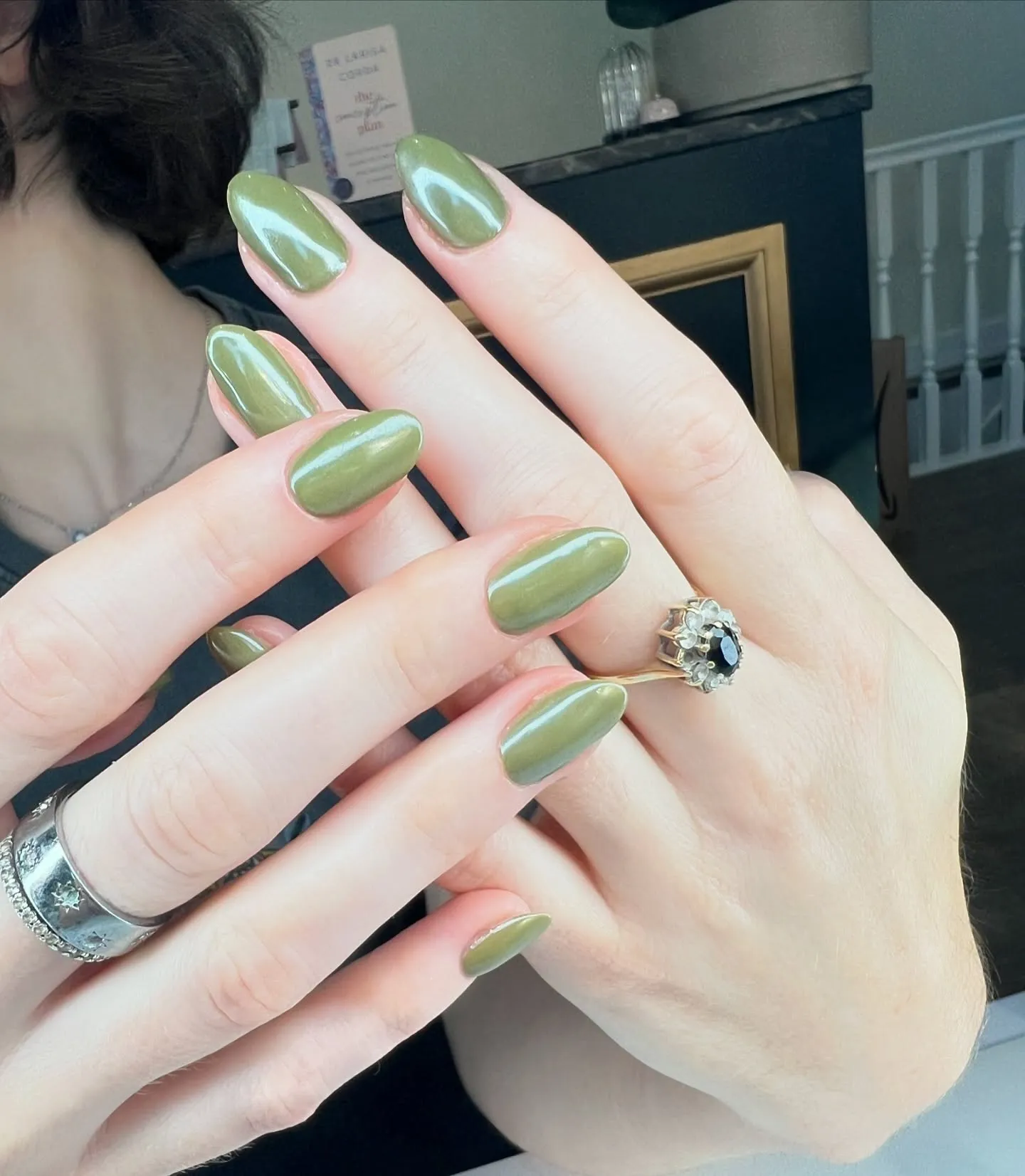 Glazed Green Nails