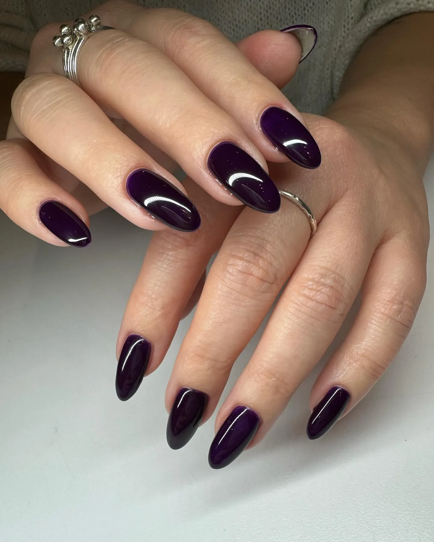 Dark Purple Bat Nail Designs