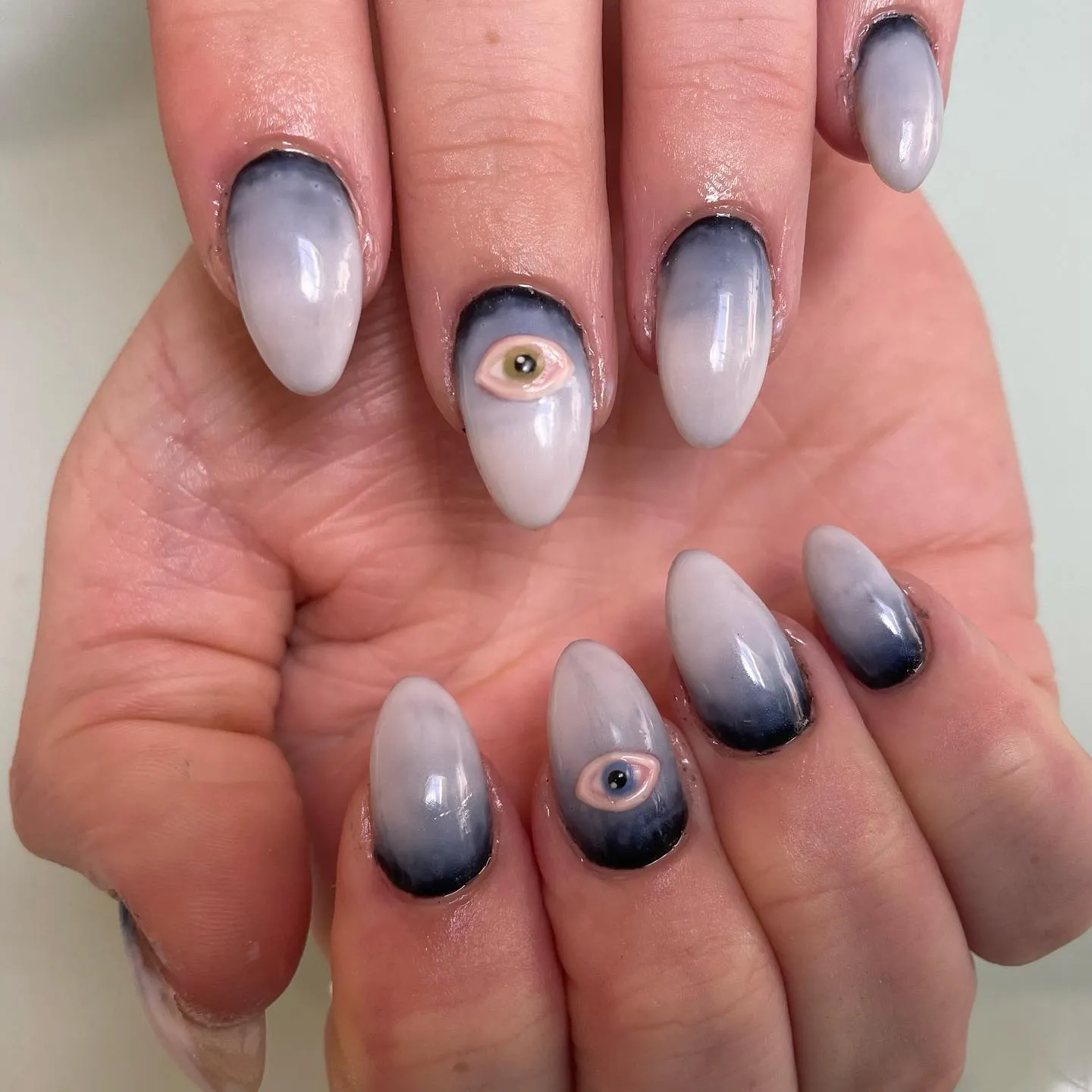 Creepy Clown Purple Nails
