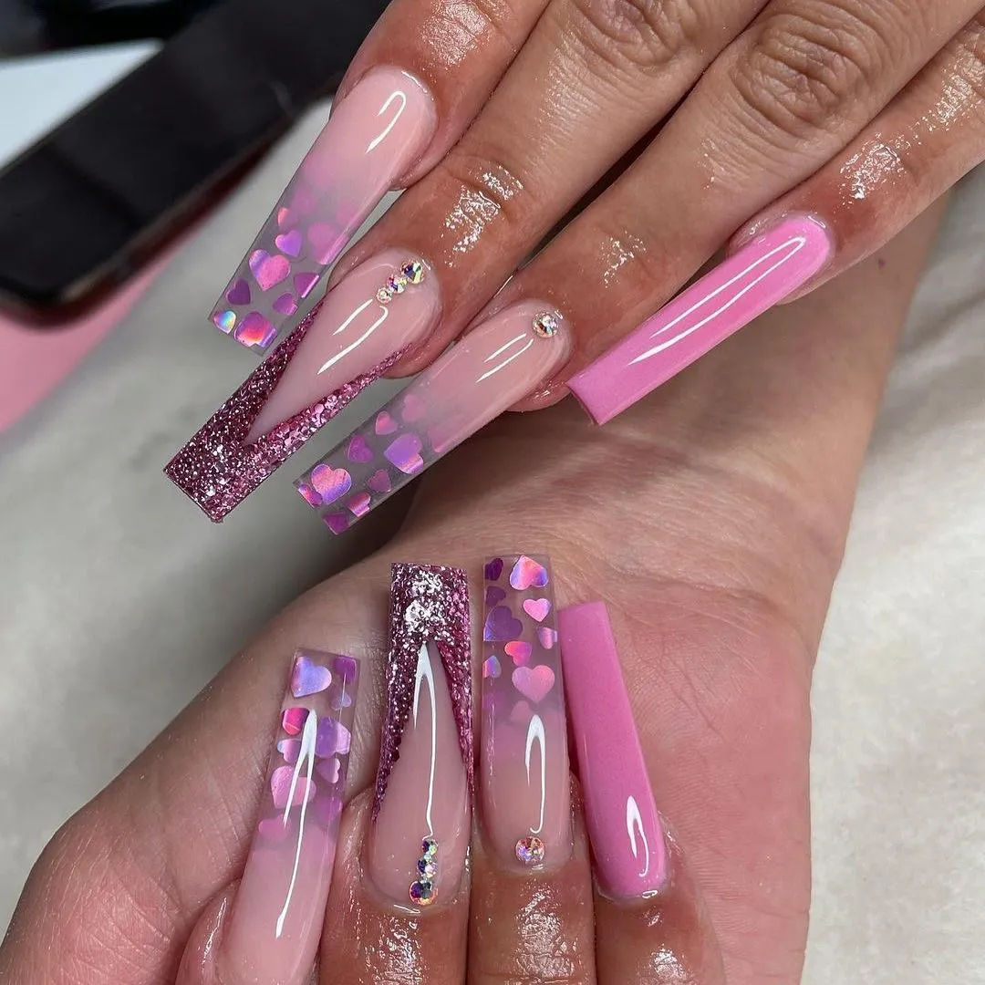 Pearly Pink Nails