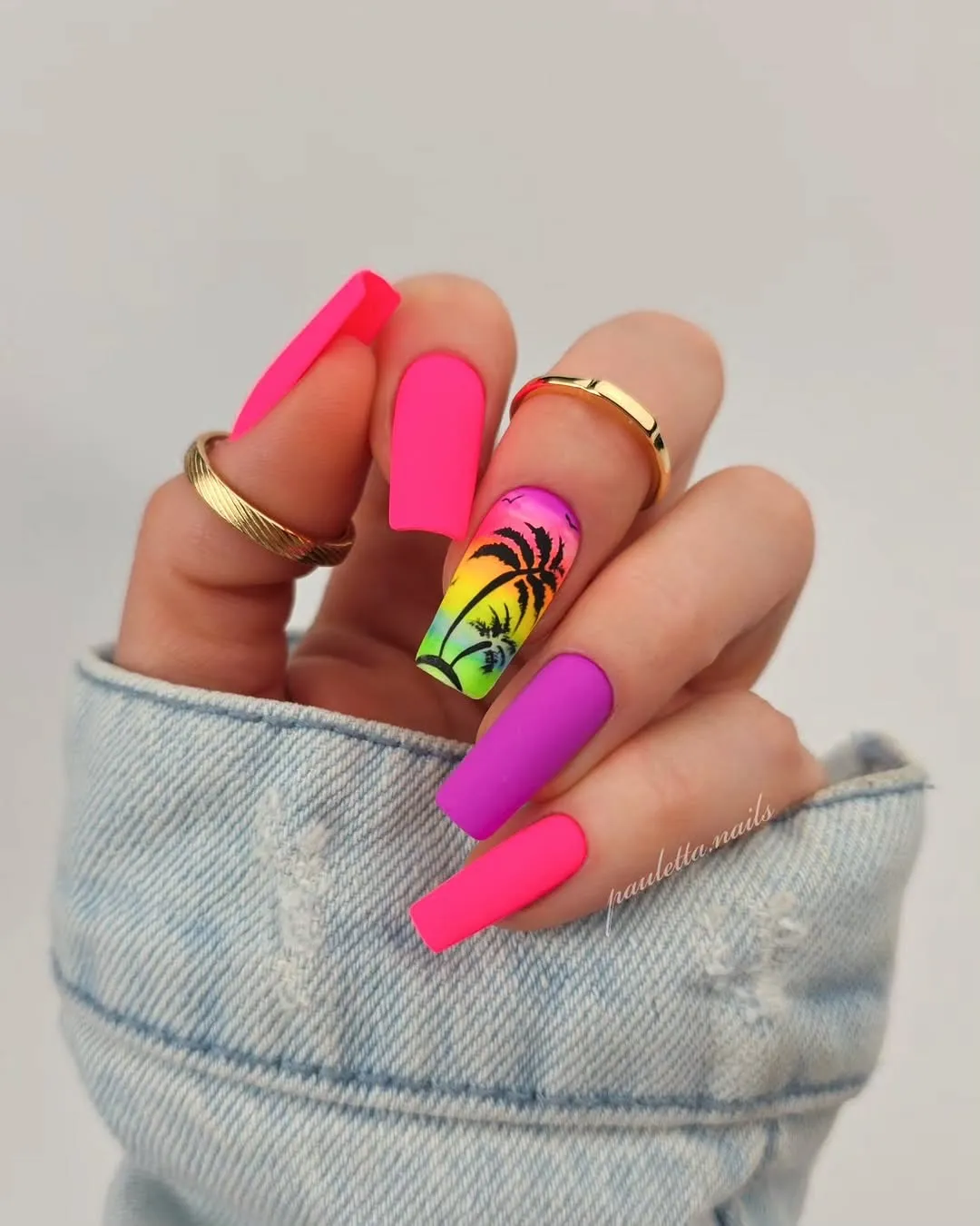 Neon Halloween Nails