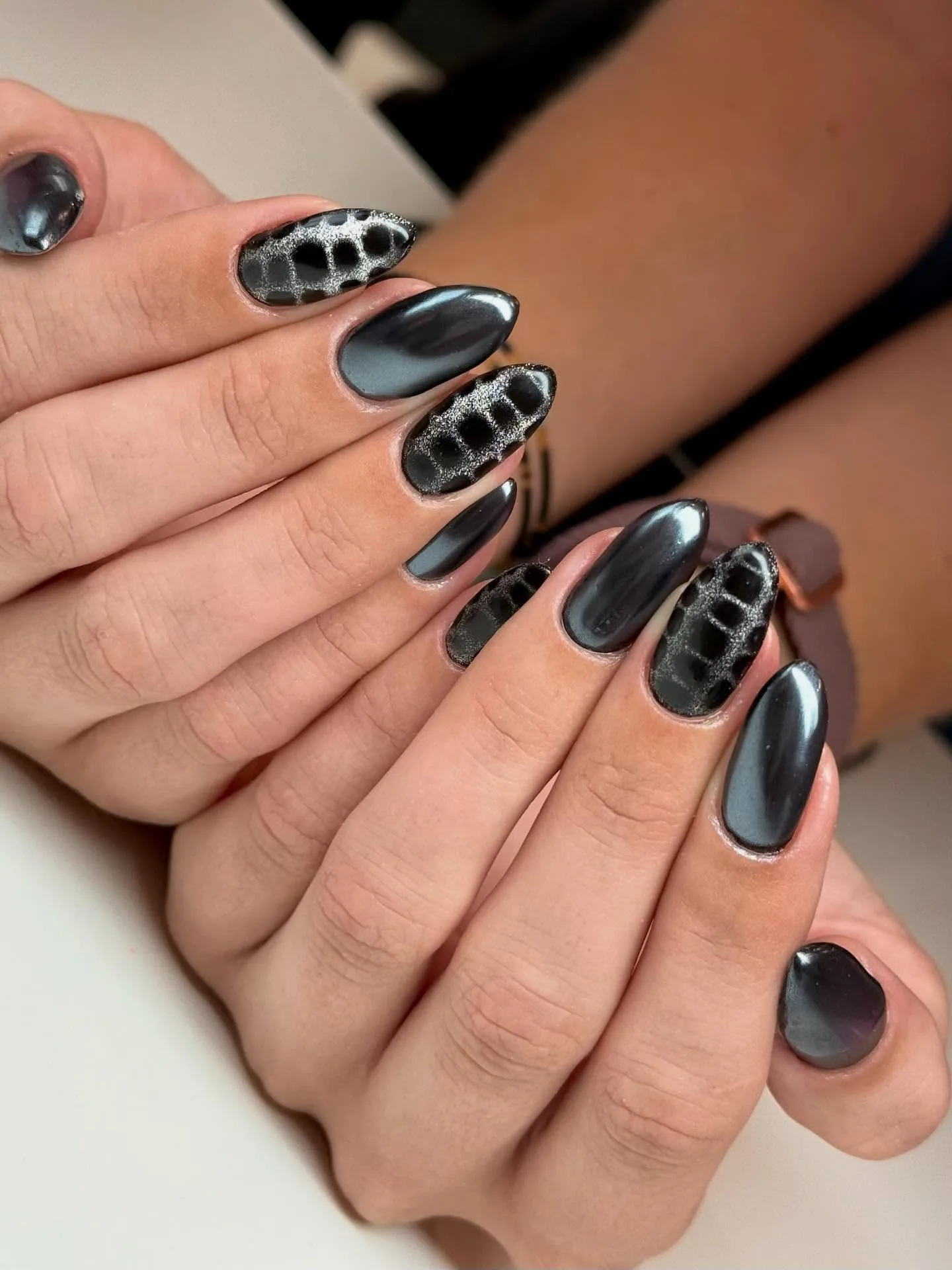 Wedding How to Get Black Chrome Nails