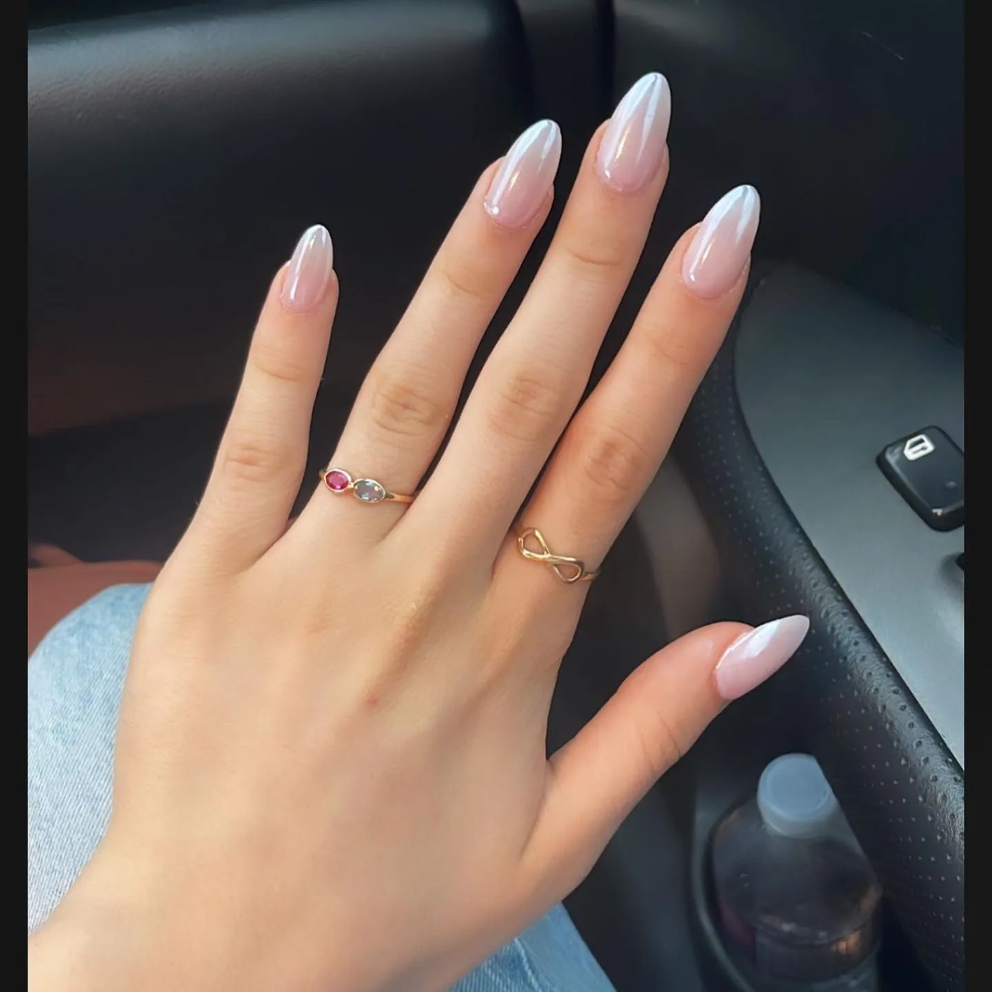 Ombre Pink Glitter Nails