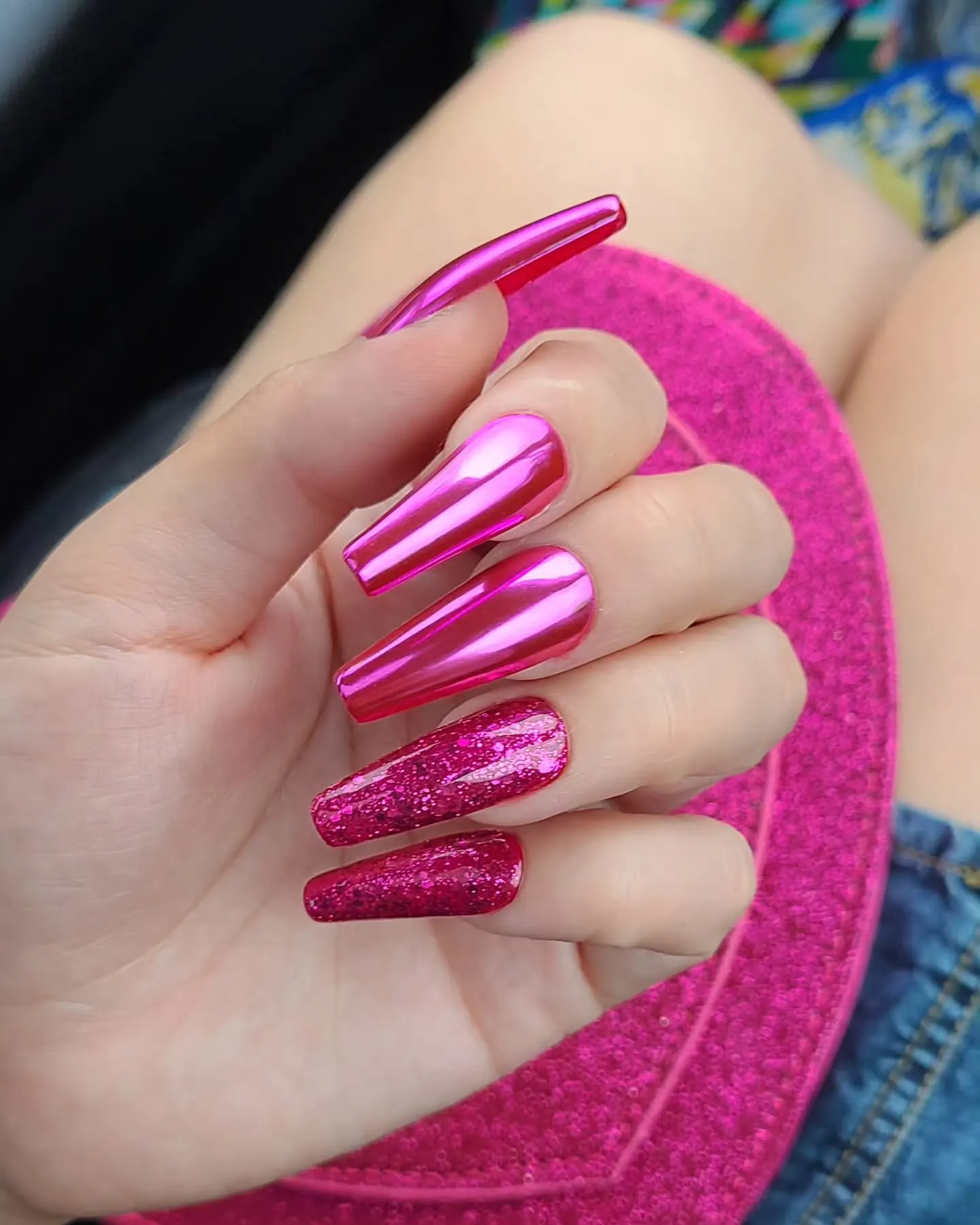 Barbie-Inspired Pink Halloween Nails