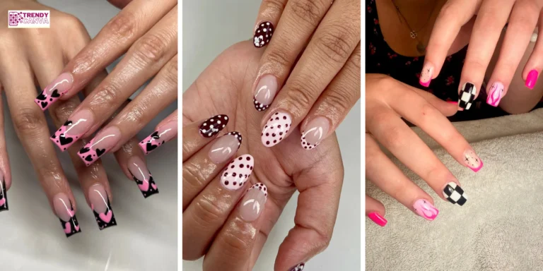 35 Gorgeous Pink and Black Nails for a Modern Look
