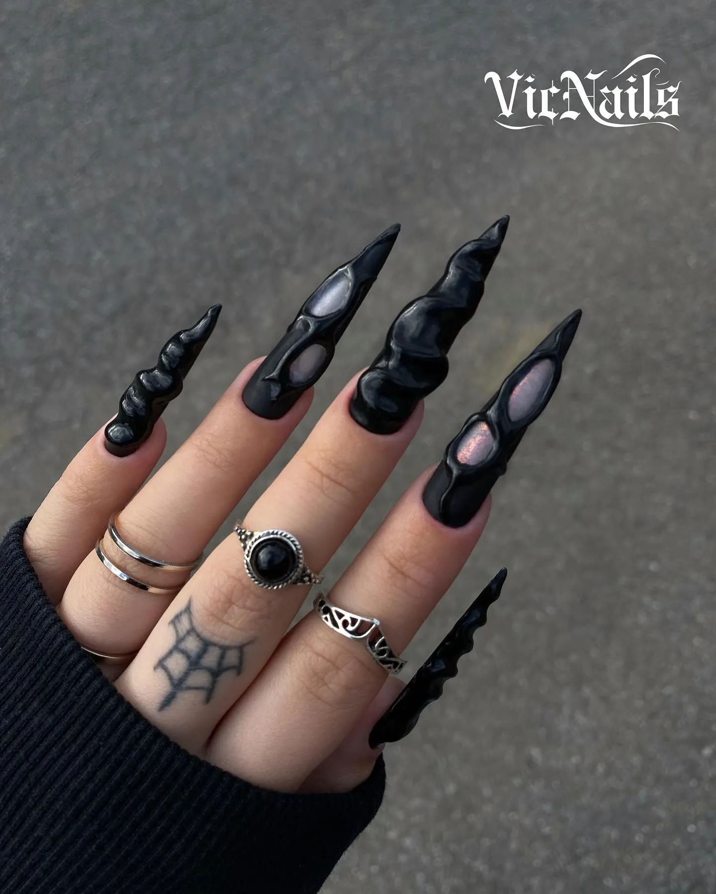 Dark Gothic Witchy Nails