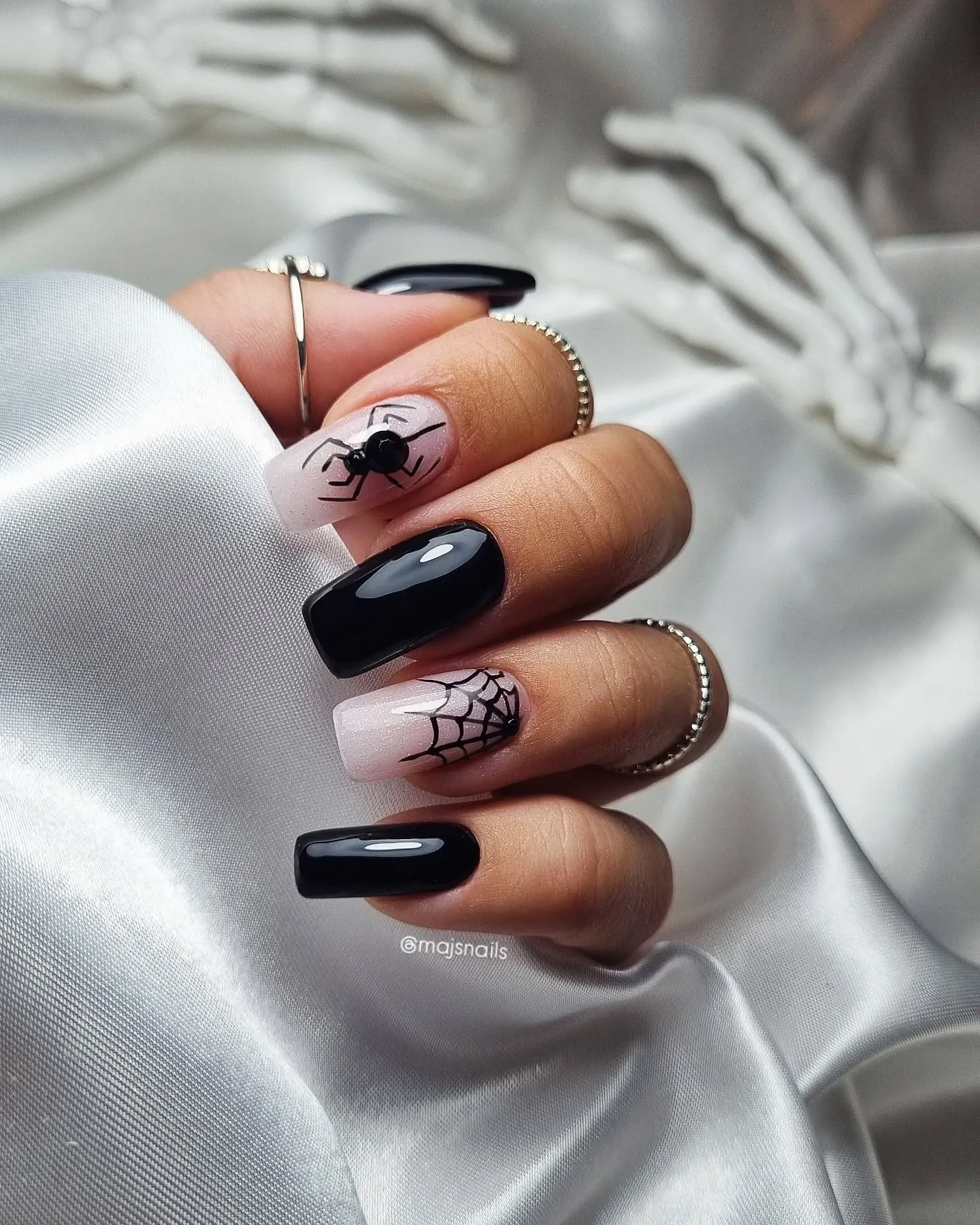 Spider Web Witchy Nails