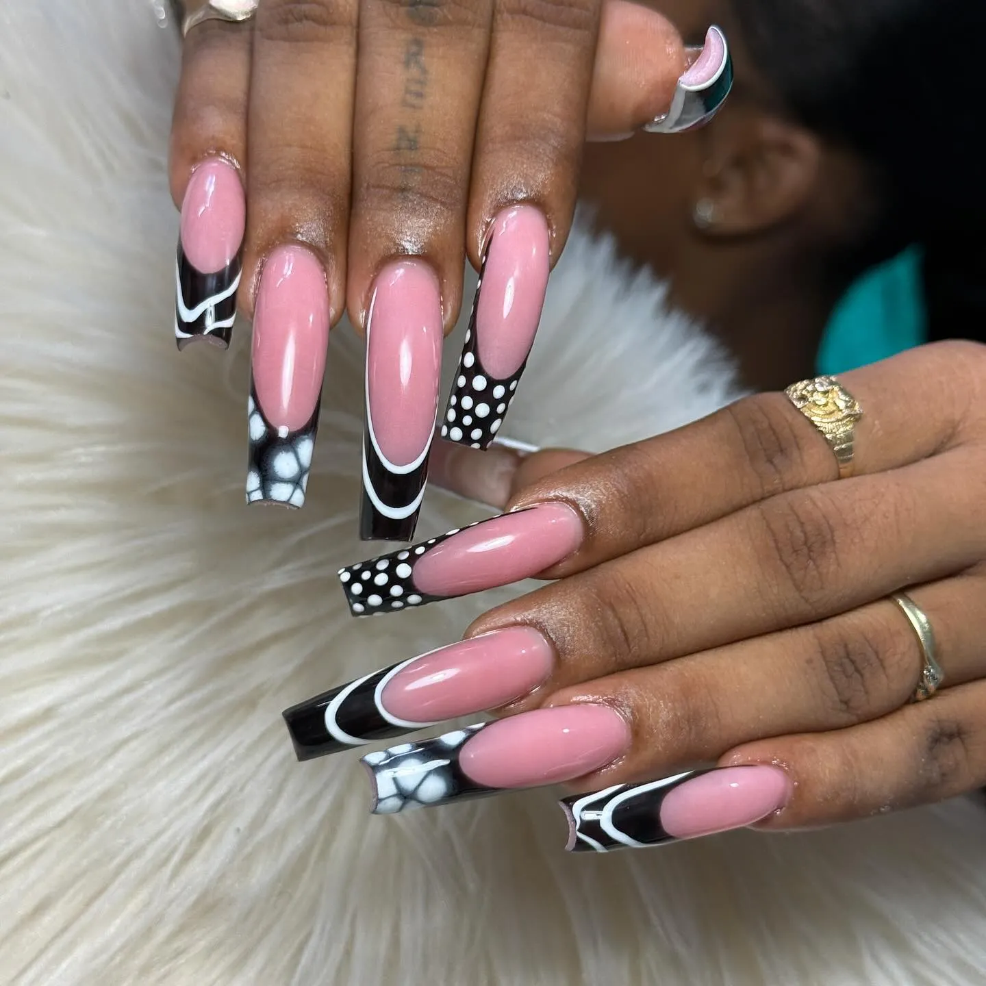 Extra Long Black Acrylic Nails