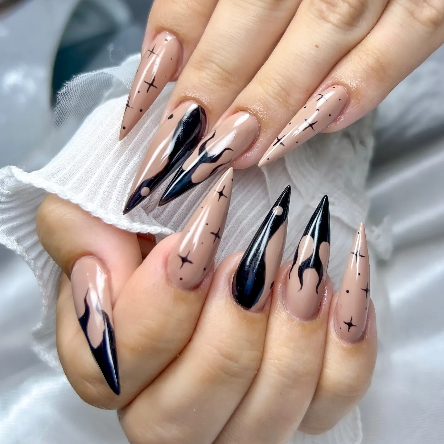 Long Pointed Witchy Nails