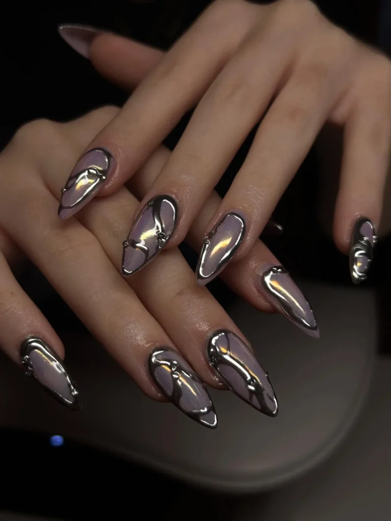 chrome & metallic finish nails