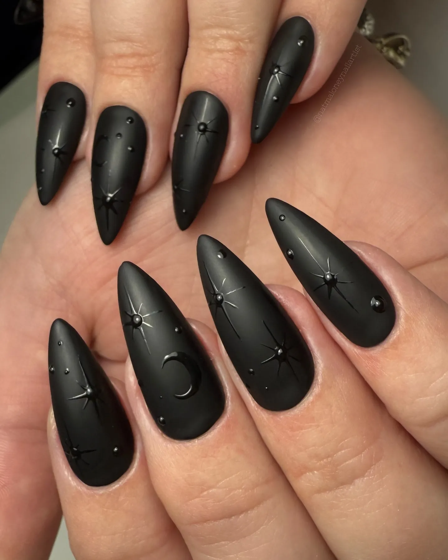 Halloween Nails Stunning Black Acrylic 