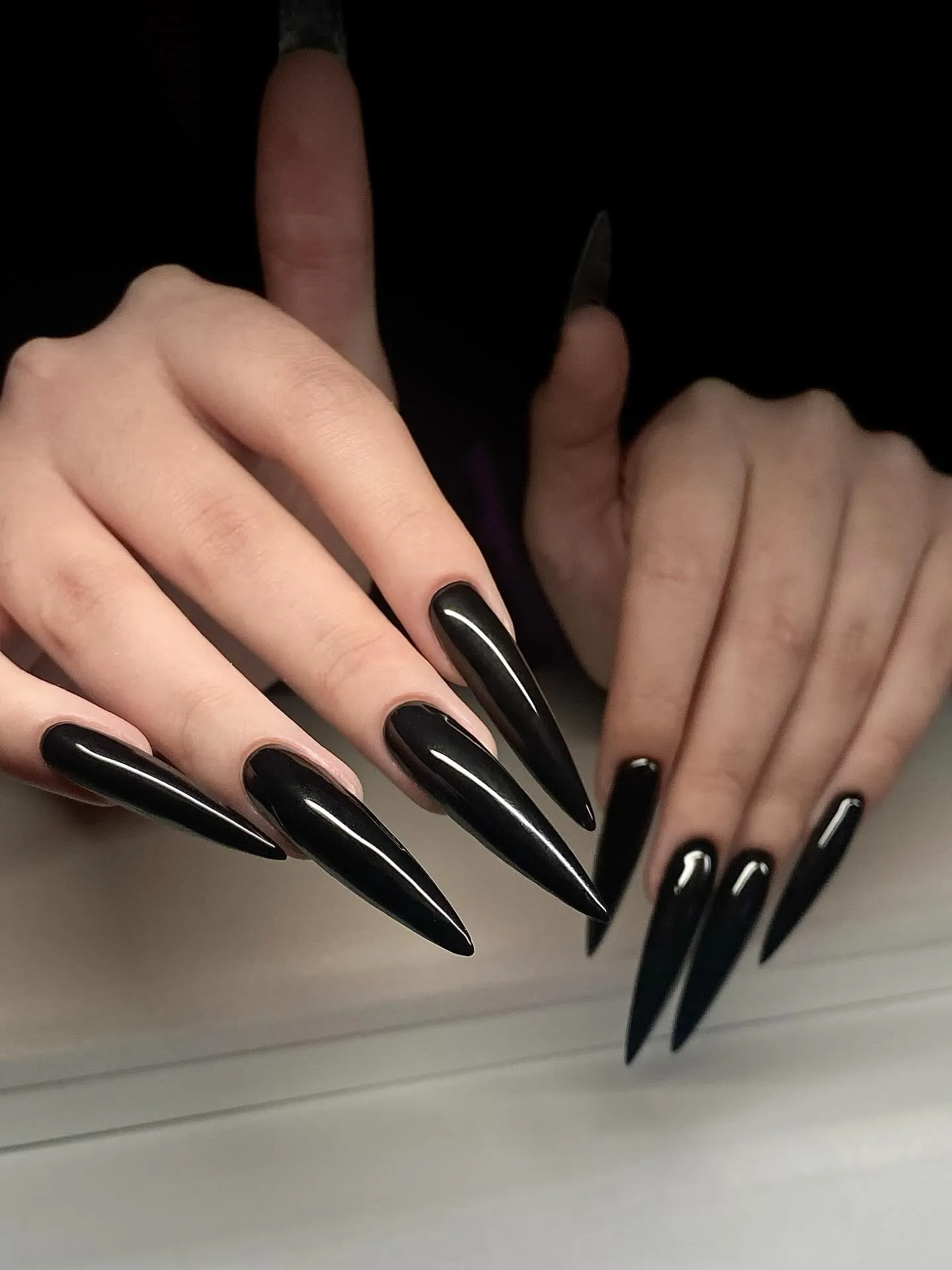 Long Dramatic Stiletto Nails
