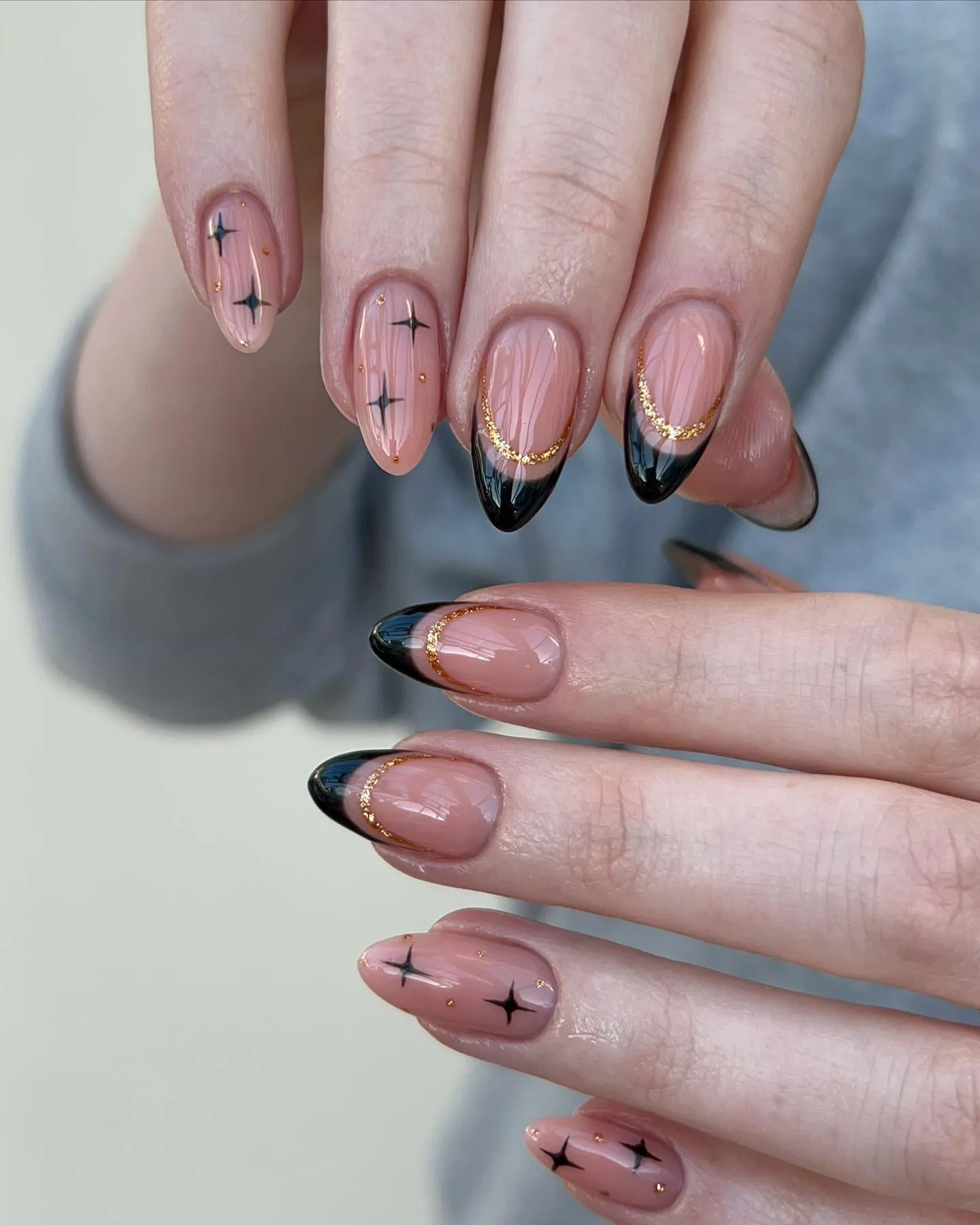 Glittery Ombre Fade Nail Designs