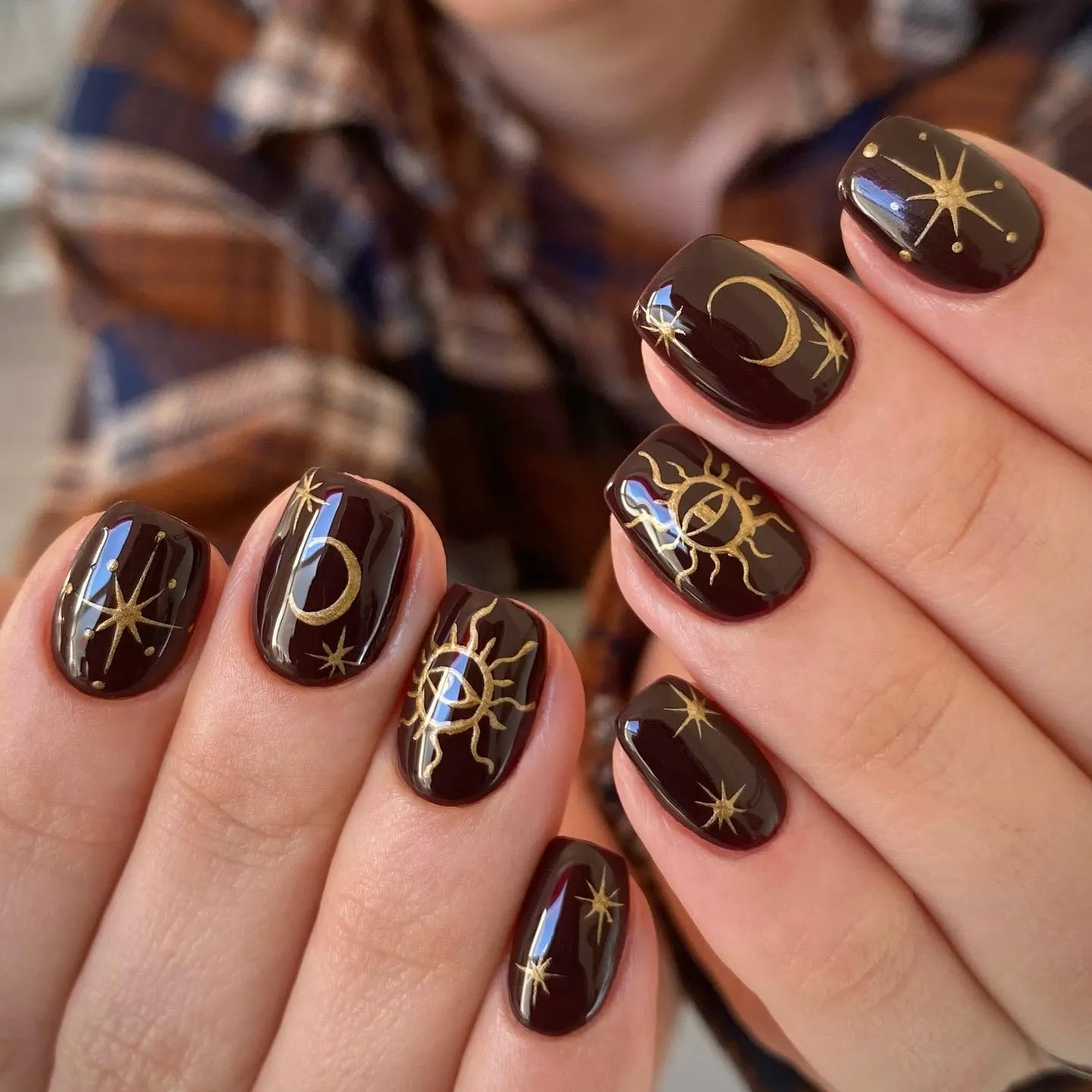 Celestial Stars and Moons Pattern