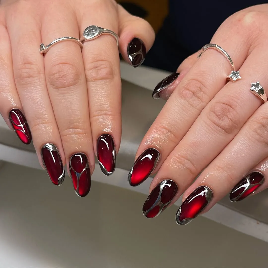 Birthstone Accent Nail Designs