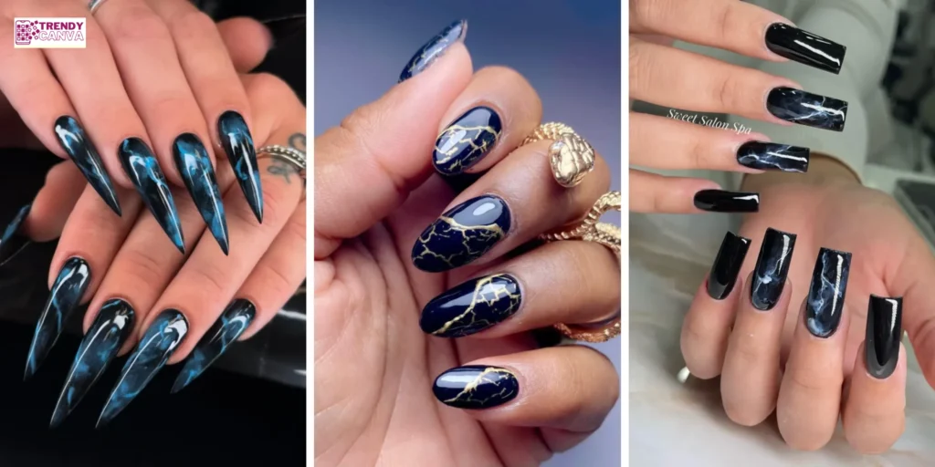 15 Stunning Black Marble Nail Designs You Need to Try
