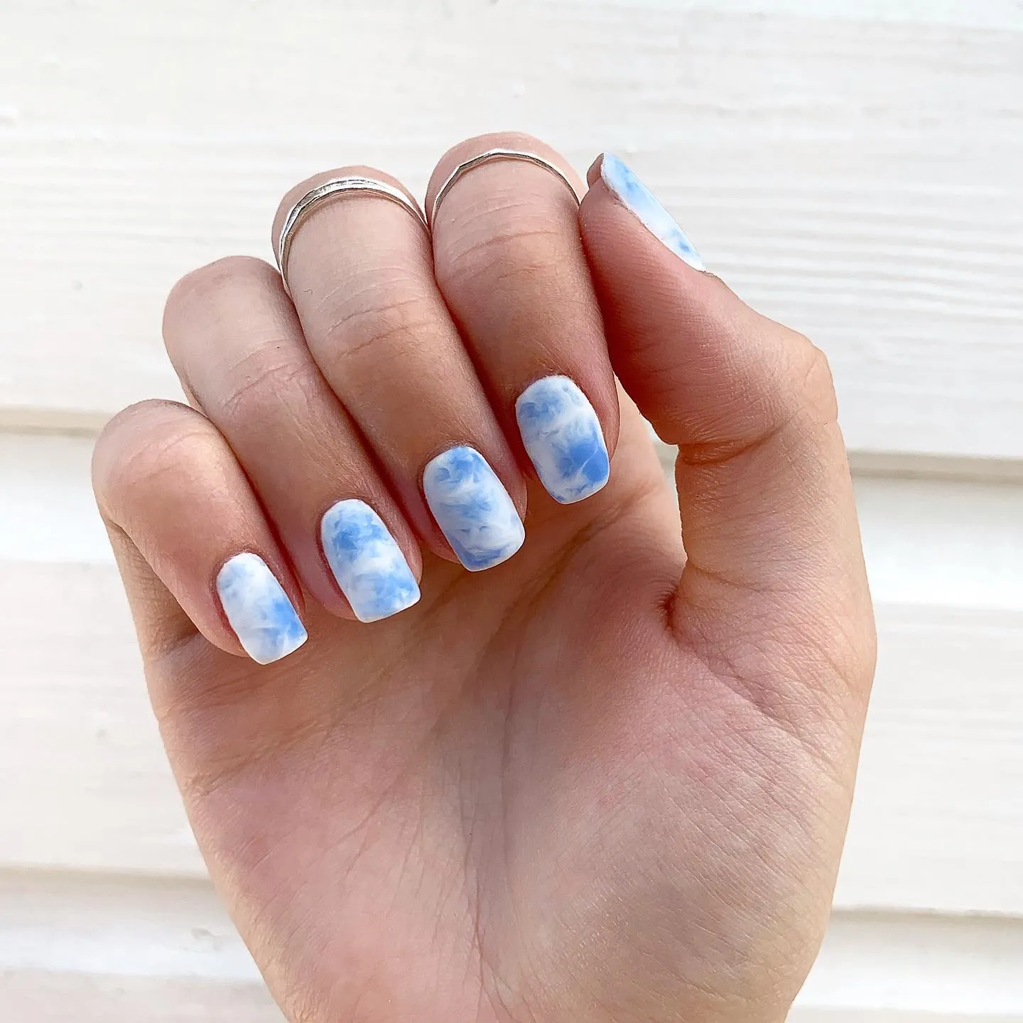 Sky Blue Nails
