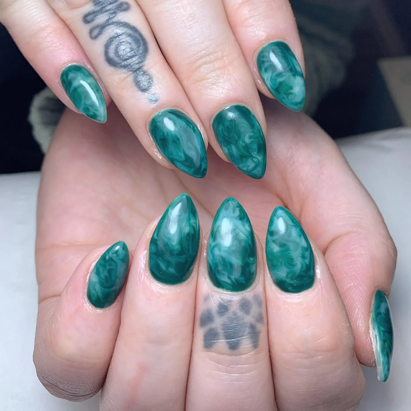 Emerald Green Nails