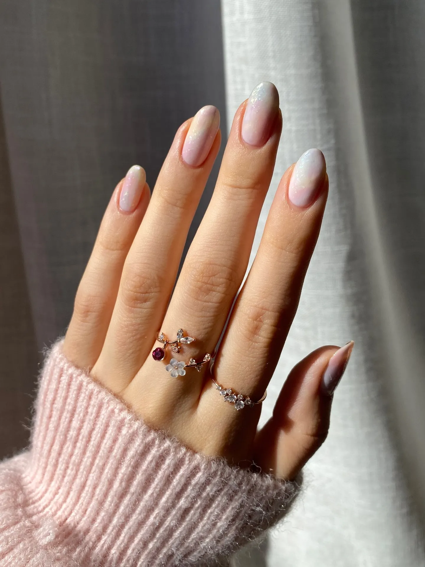 Matte Opal Nails