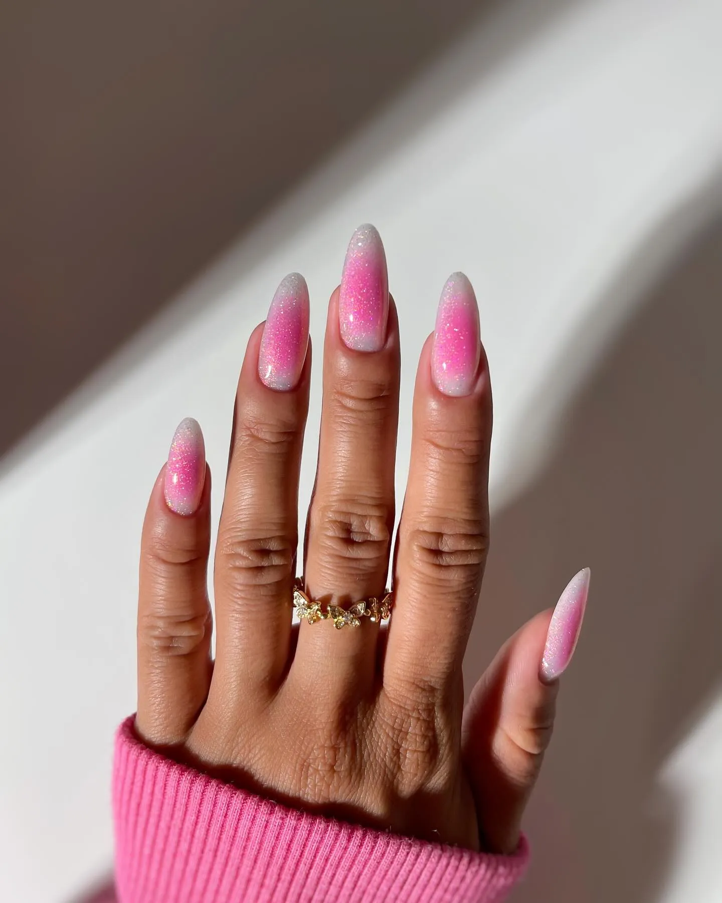 Pretty in Pink Opal Nails