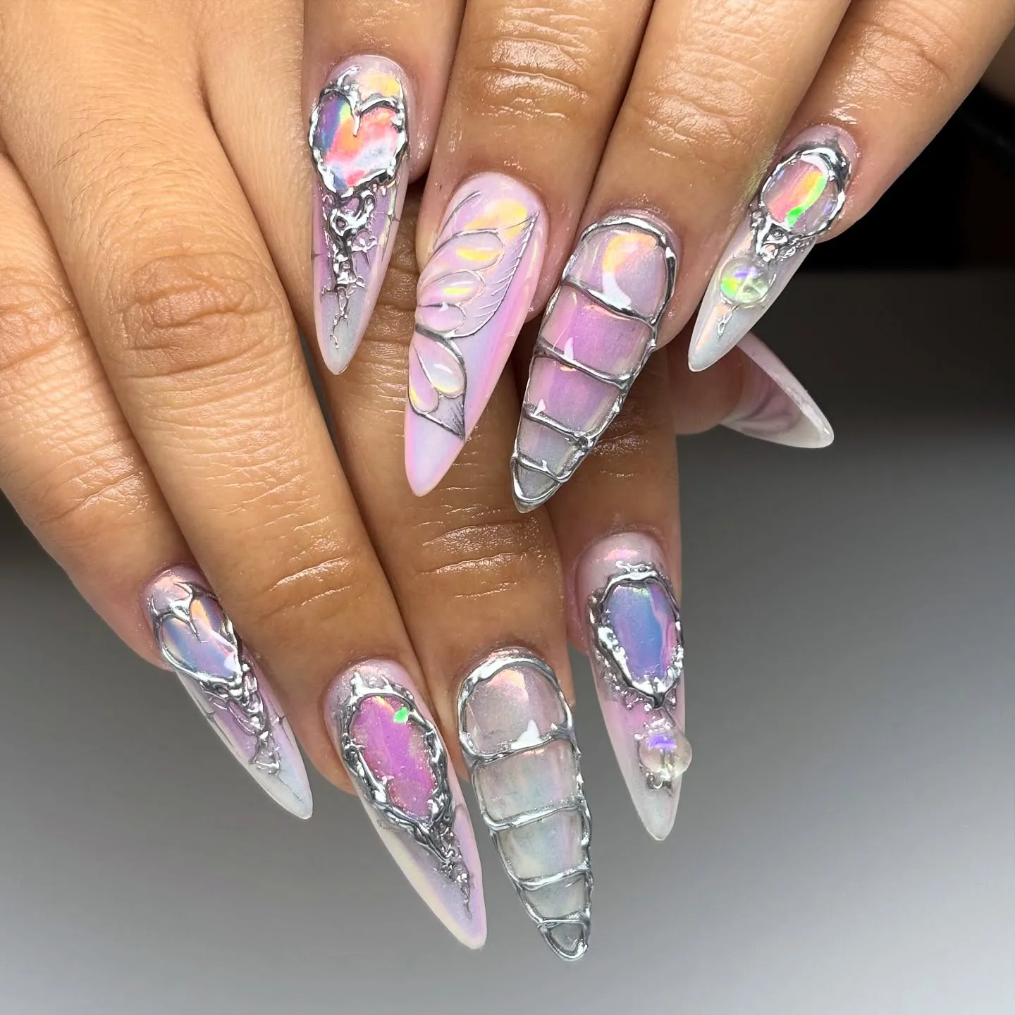 Bridal Opal Nail Designs