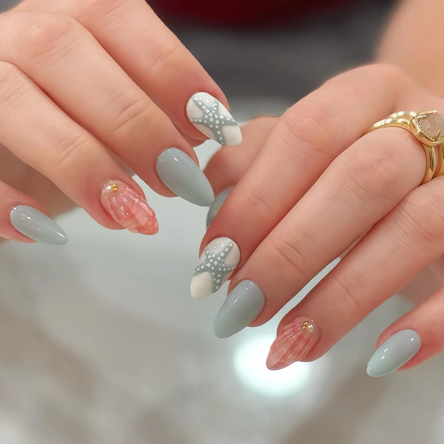 Ocean Opal Nails