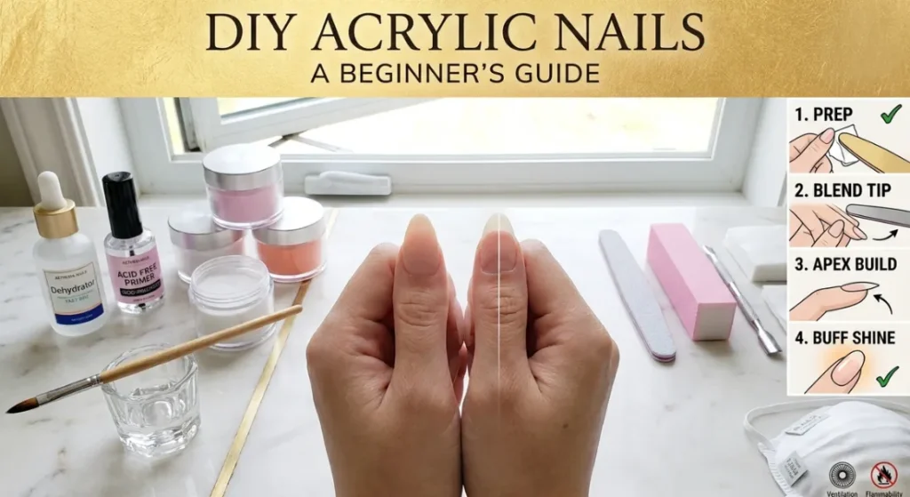 How to Do Acrylic Nails at Home (Step-by-Step)