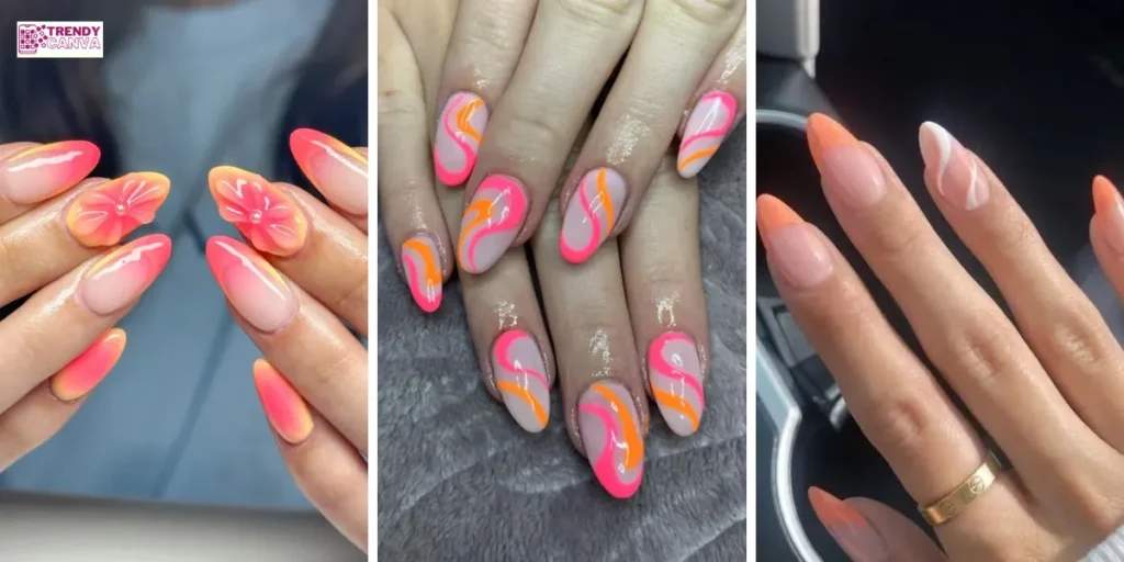 28 Orange Almond Nail Designs for a Bold & Sunny Manicure