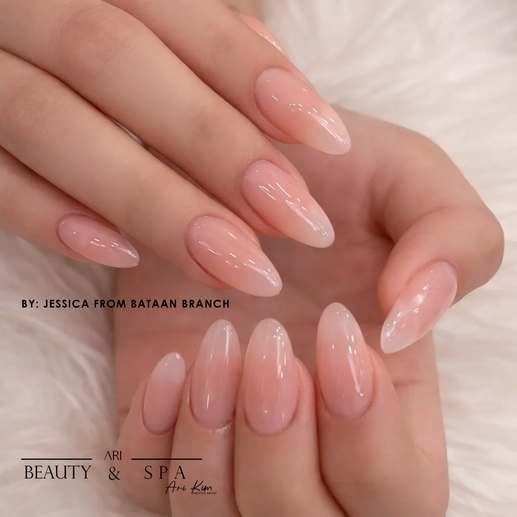 Classic Nude Almond Nails