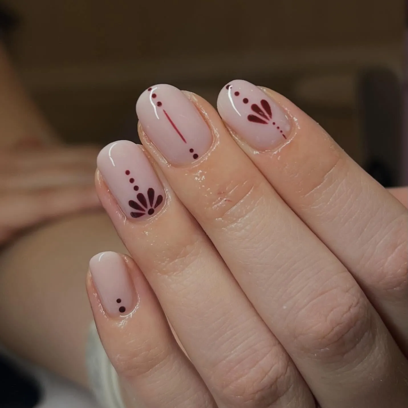 Nude Solid Almond Nails