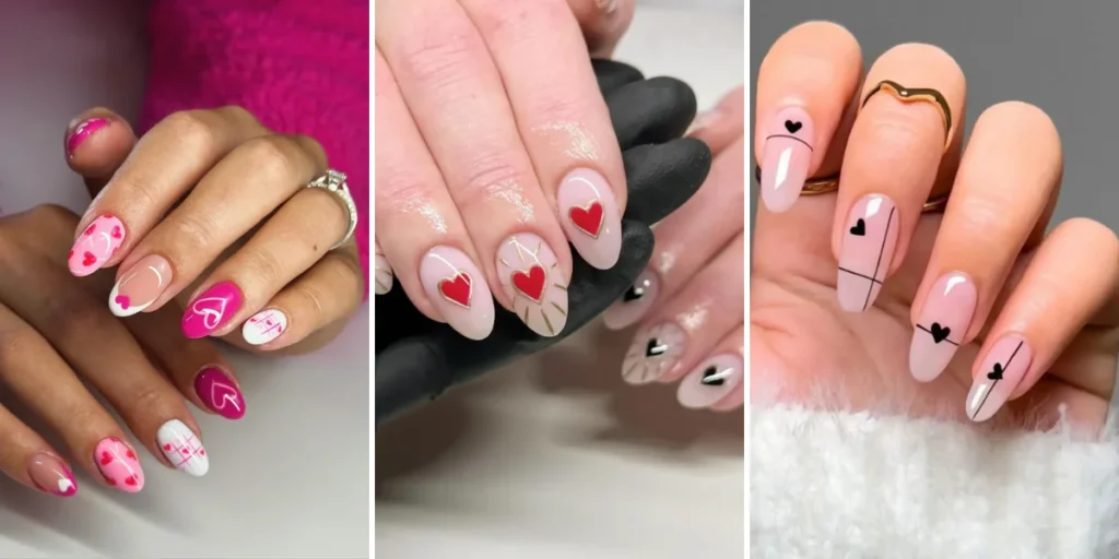 36 Almond Heart Nails Ideas for a Sweet, Romantic Manicure