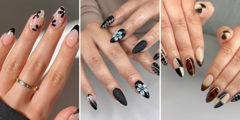 27 Black Short Almond Nails Ideas for a Sleek, Bold Look