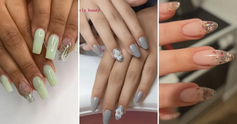 32 Flower Nail Designs: Pretty Floral Ideas for Every Season collage