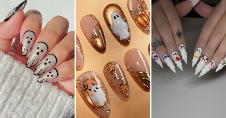 27 Ghost Nail Designs: Cute, Spooky & Trendy Halloween Ideas collage