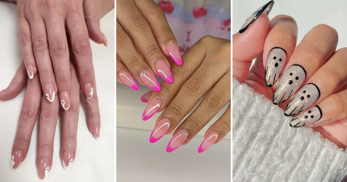 30 Halloween French Tip Nails: Cute, Spooky & Classy Ideas collage