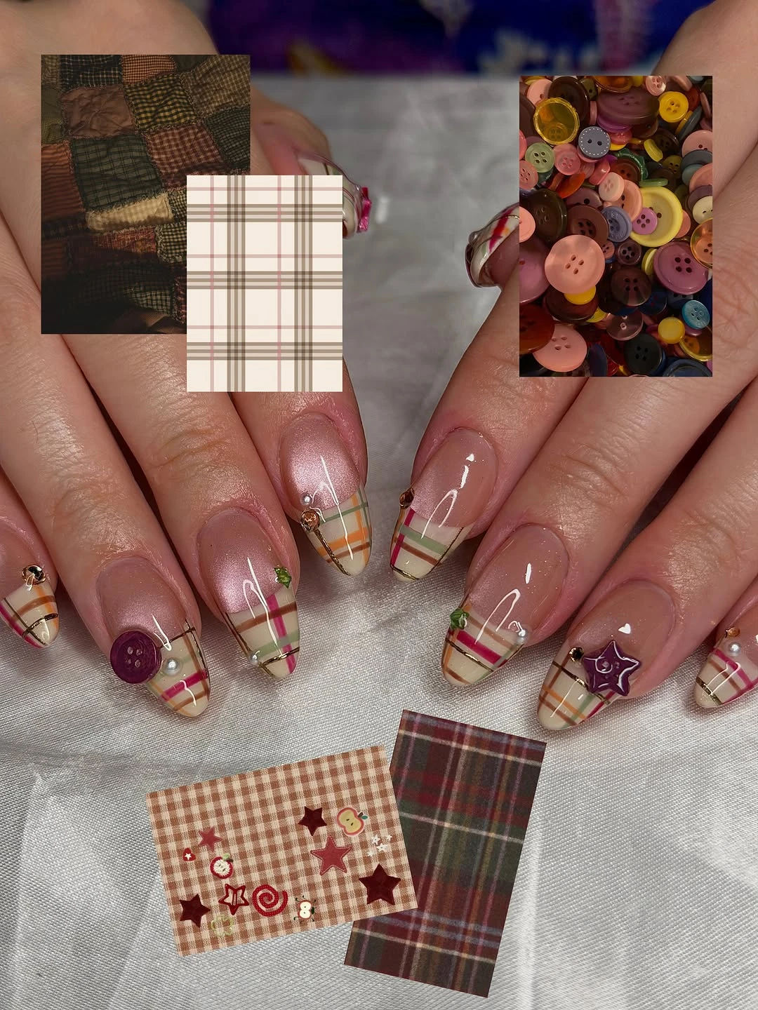 Burberry Plaid Nail Design Burberry Plaid nail design idea