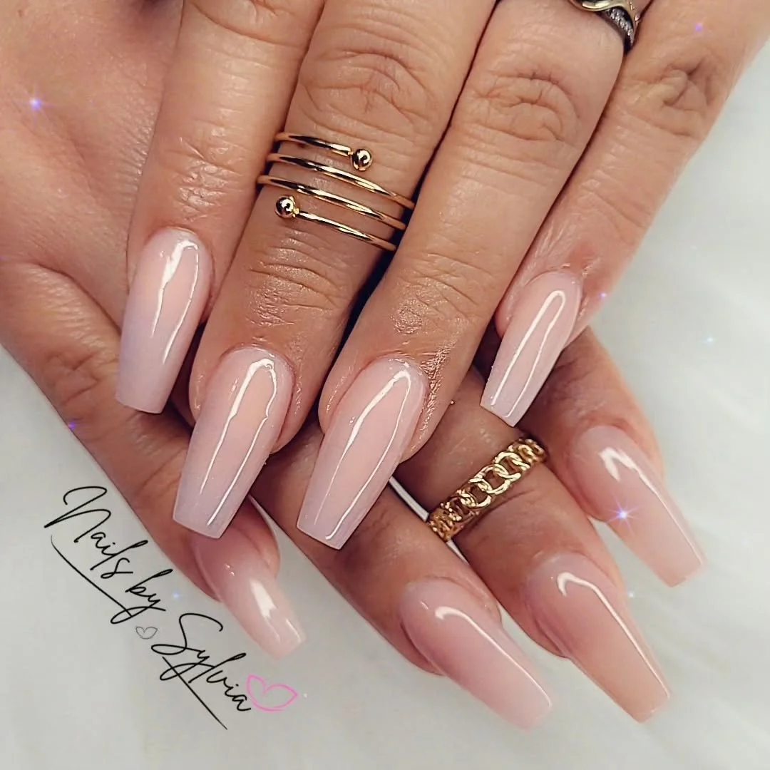 Rhinestone Nude Nails Nail Design Rhinestone Nude Nails nail design idea