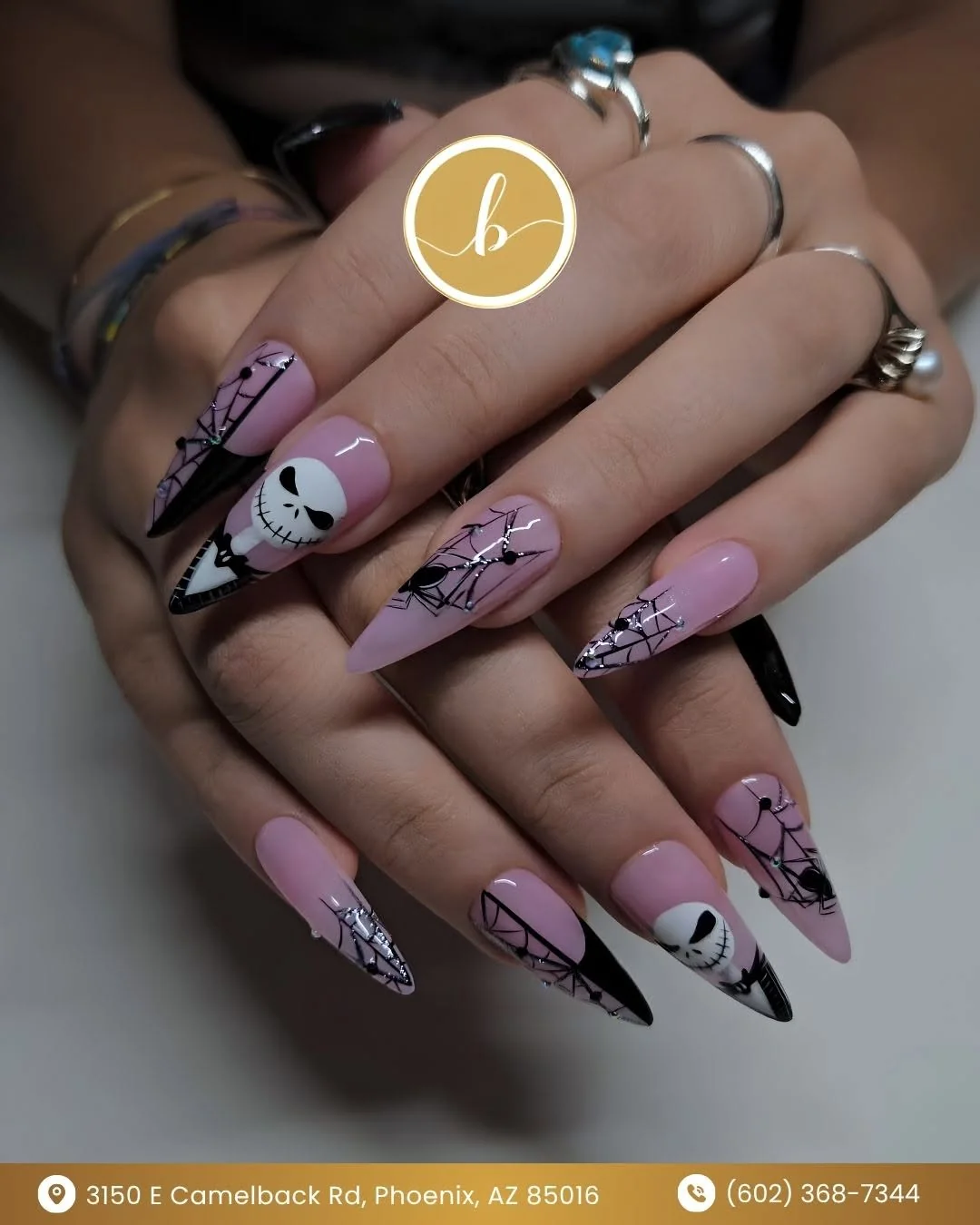 Classic Skull Nails Nail Design Classic Skull Nails nail design idea