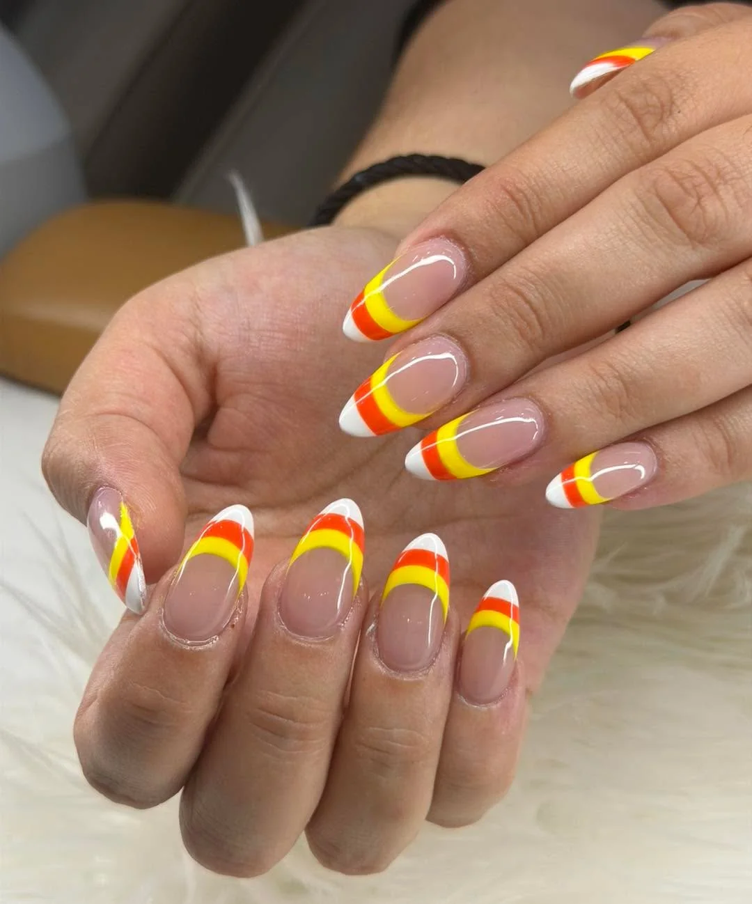 Simple Candy Corn Nails Nail Design Simple Candy Corn Nails nail design idea