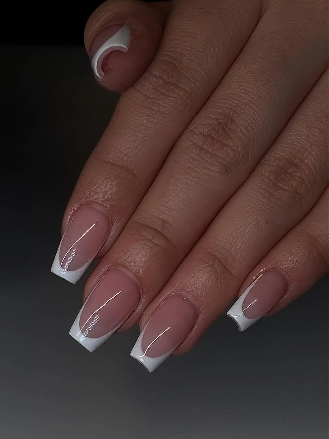 Magenta French tips
