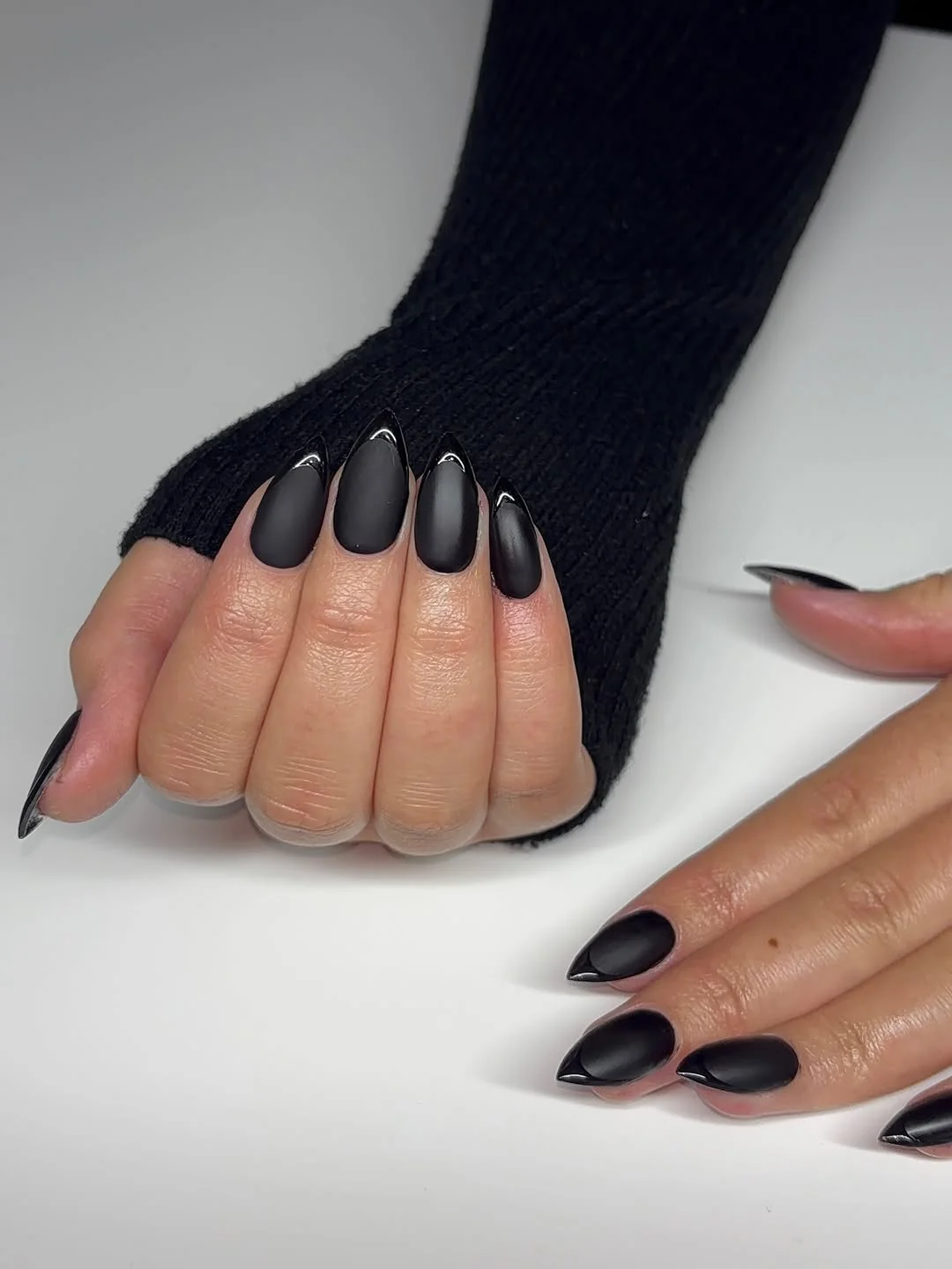Matte Black Nail Design Matte Black nail design idea