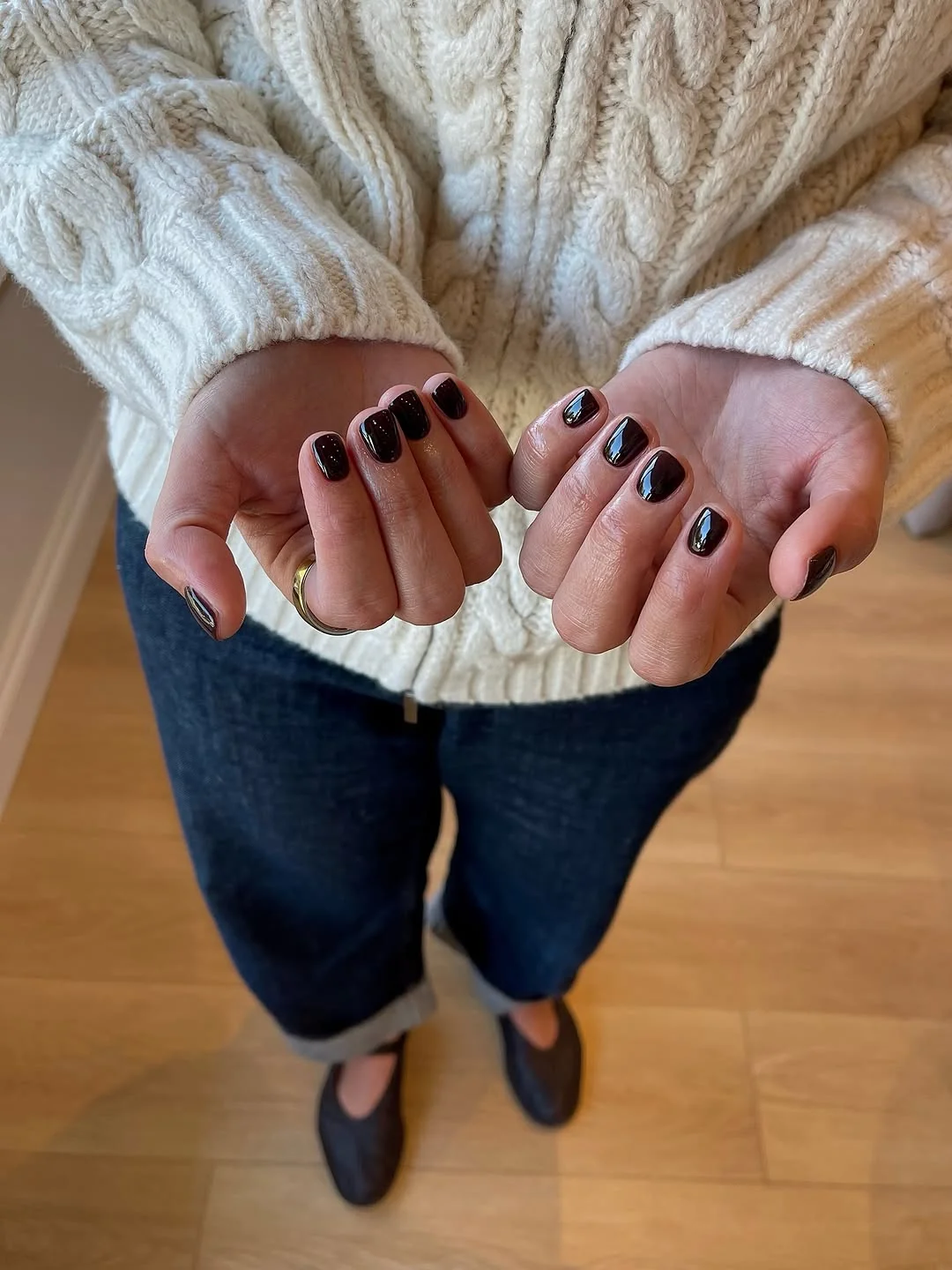 Mini Black Nail Design Mini Black nail design idea
