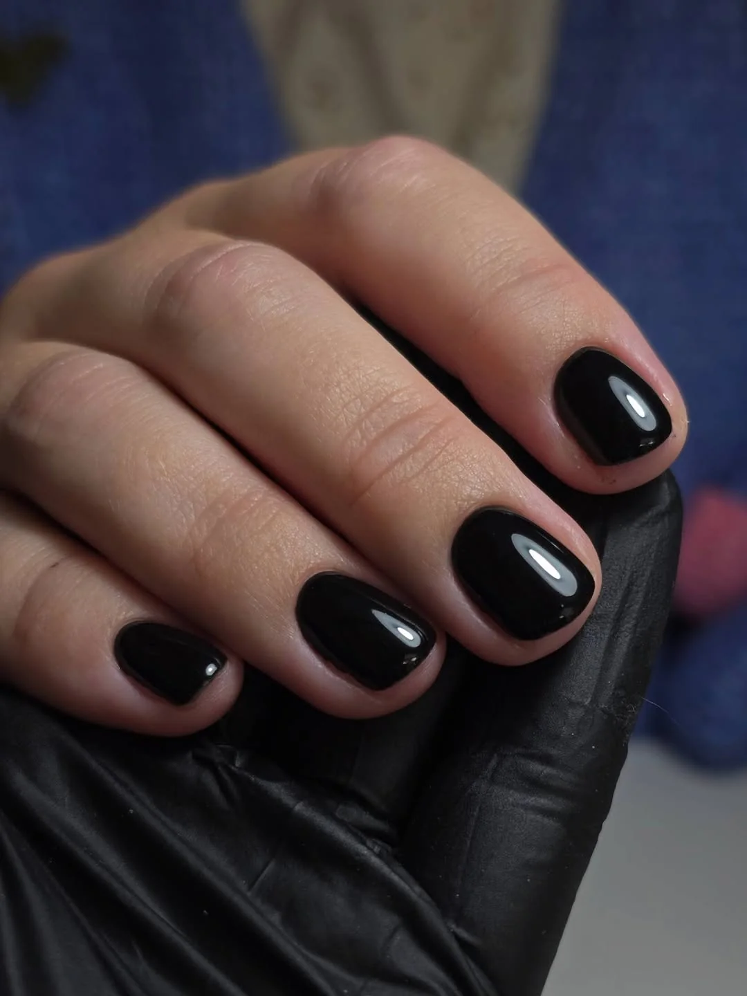 High Gloss Black Nail Design High Gloss Black nail design idea
