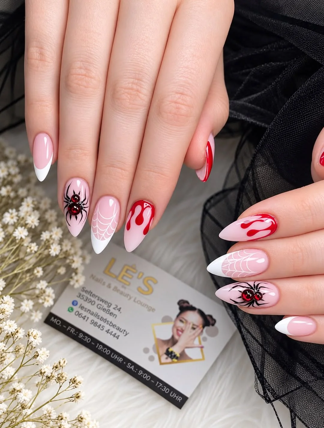 Pink Web Spider Nail Design Pink Web Spider nail design idea