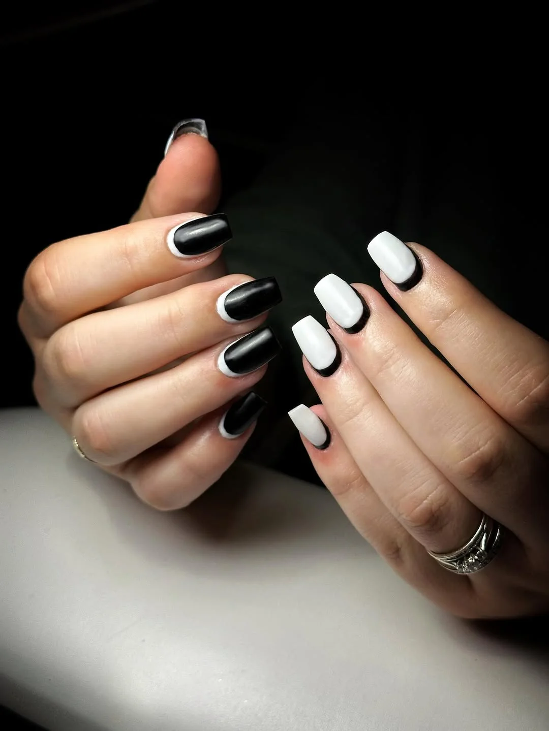Bold Reverse French Nails Nail Design Bold Reverse French Nails nail design idea