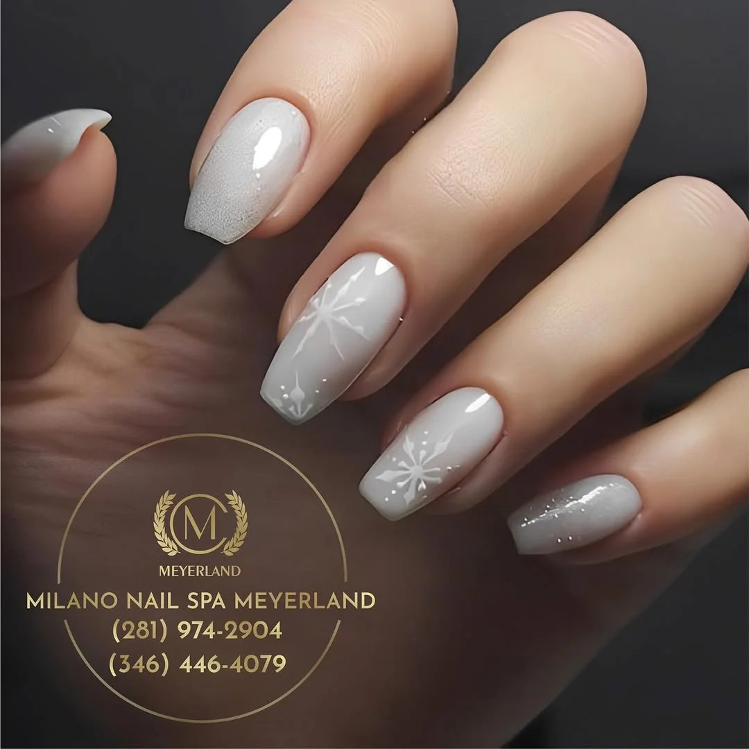 Dark Glitter Almond nail design: gray/silver glitter coffin short