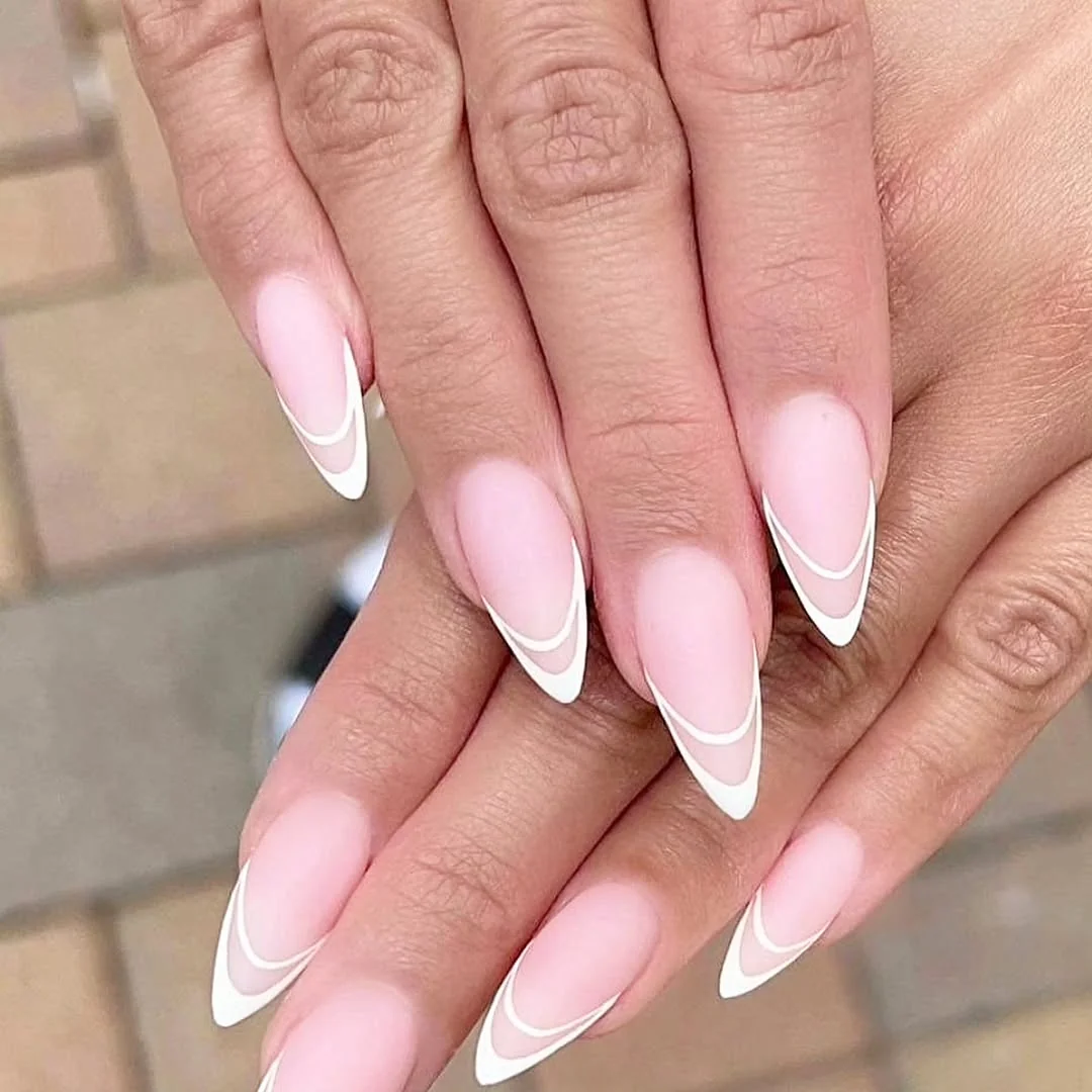Pink Gel Short Nail Design Pink Gel Short nail design: pink milky almond long