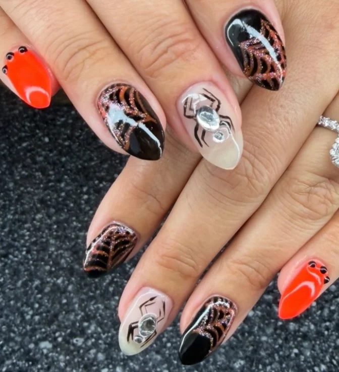 Spider Web Spider Nail Design Spider Web Spider nail design idea