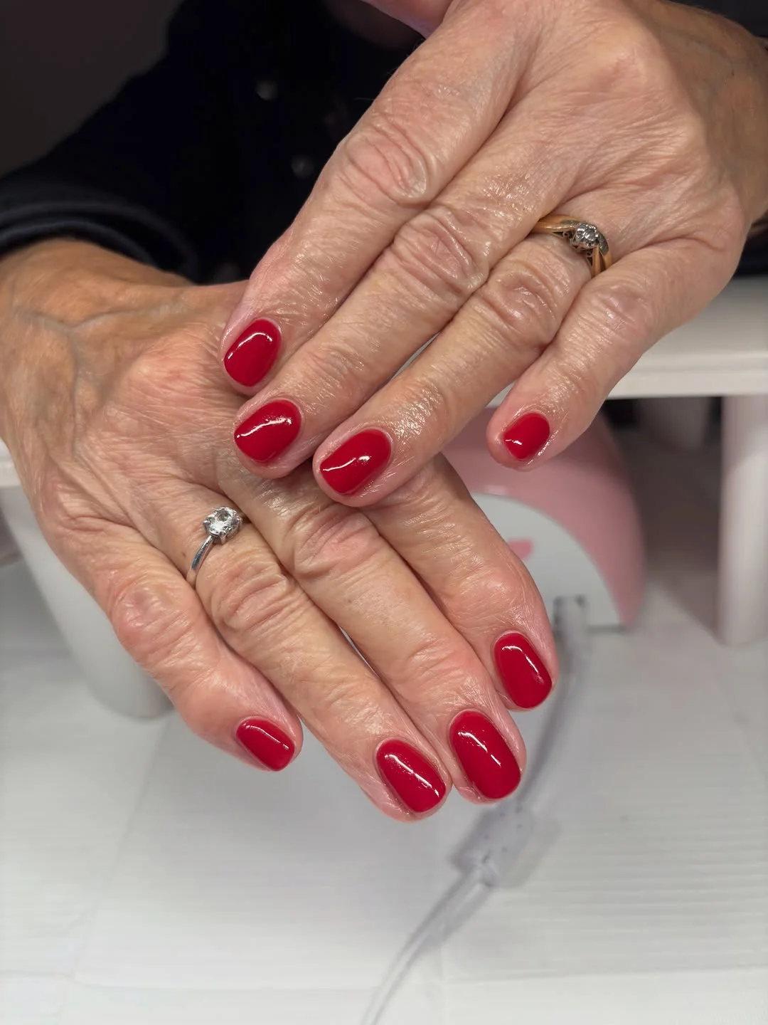Cherry Red Gel Nail Design Cherry Red Gel nail design idea