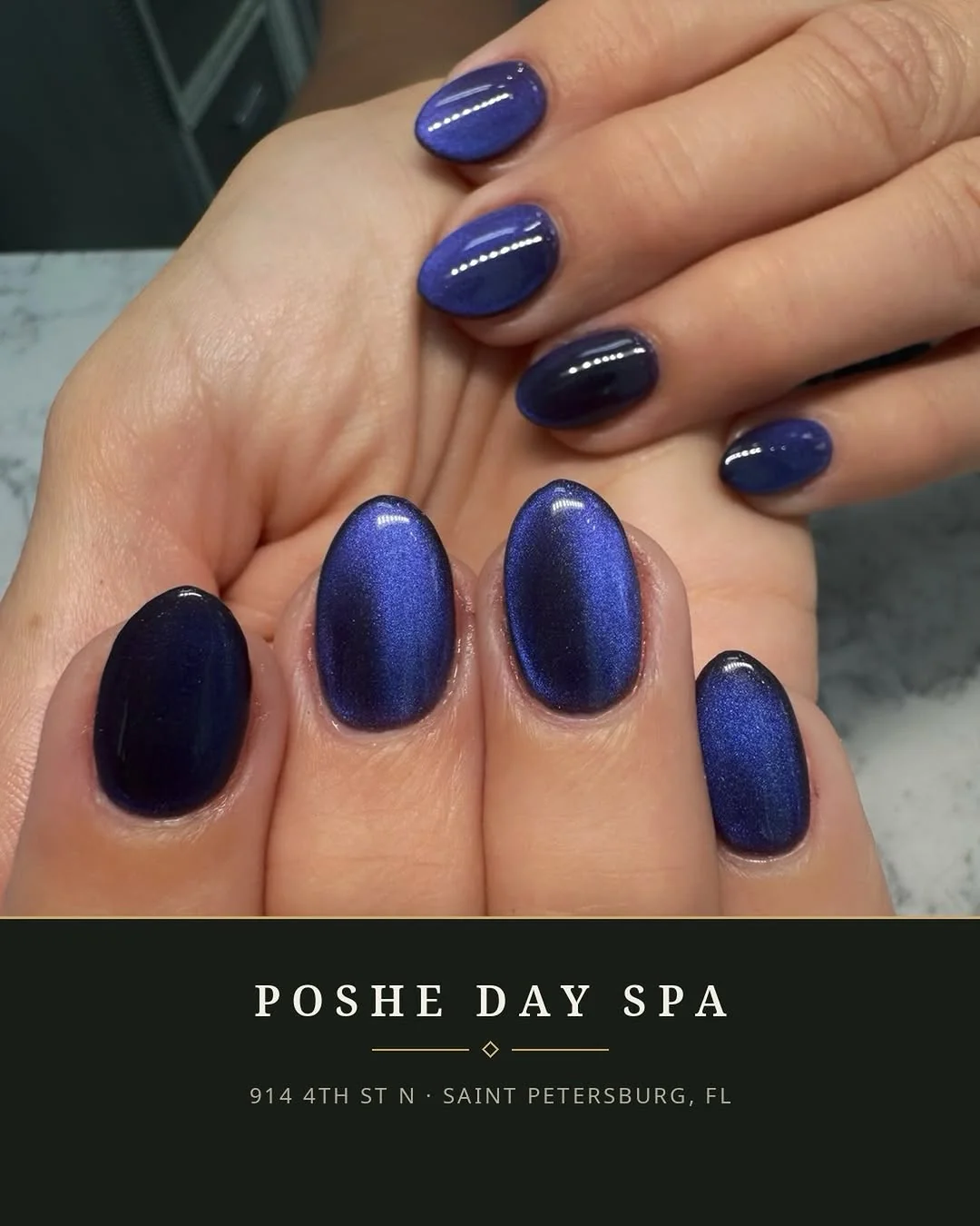 Warm Oval nail design idea